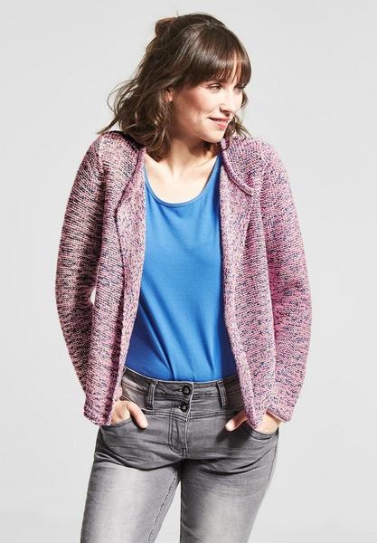 Tape Yarn Cardigan - 31646/neon apricot