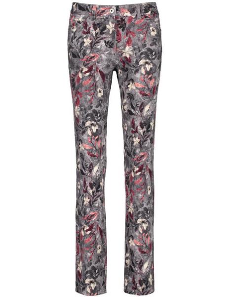 HOSE JEANS LANG FIT: ROMY - 02105/GRAU/SCHWARZ/ROT