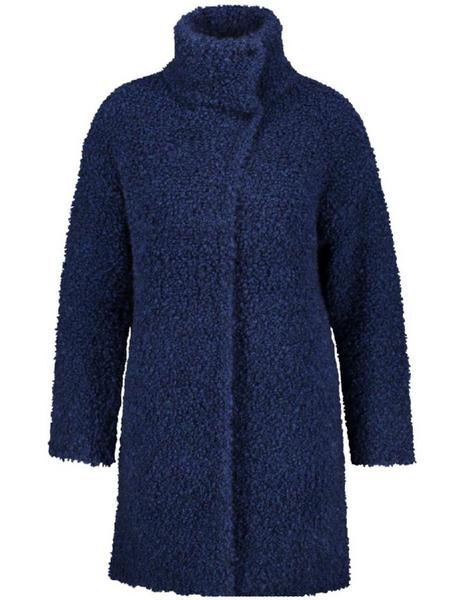 JACKE STRICK - 08000/BLAU GEMUSTERT