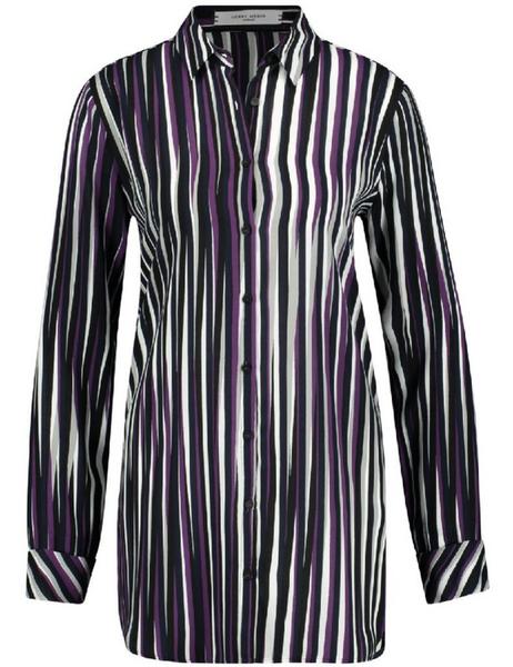 BLUSE 1/1 ARM CASUAL FIT - 01039/SCHWARZ/LILA/PINK