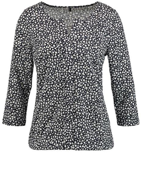 T-SHIRT 3/4 ARM - 08098/BLAU/ECRU/WEISS DRUCK