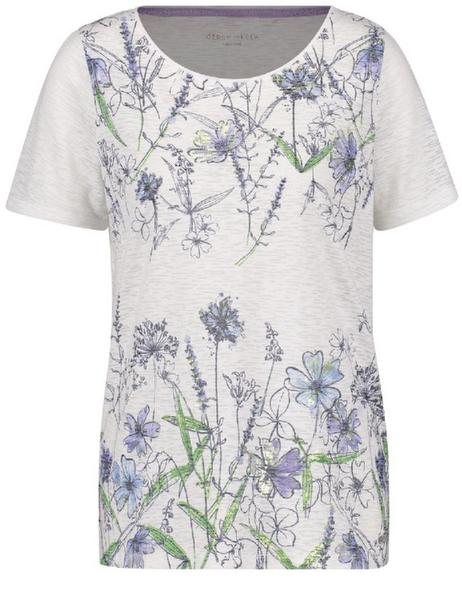 T-SHIRT 1/2 ARM - 09038/ECRU/WEISS/LILA/PINK DRUC