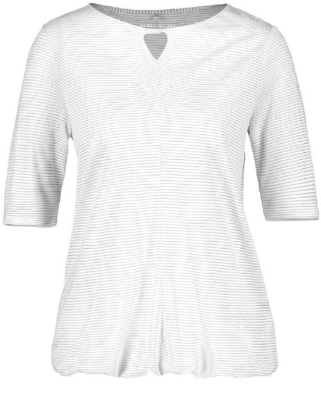 T-SHIRT 3/4 ARM - 09023/ECRU/WEISS/GRAU RINGEL