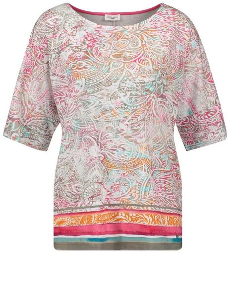 T-SHIRT 3/4 ARM - 05079/GRUEN/BRAUN DRUCK