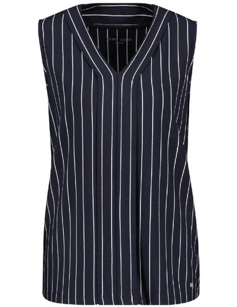 T-SHIRT 1/2 ARM - 08096/BLAU/ECRU/WEISS STREIFEN