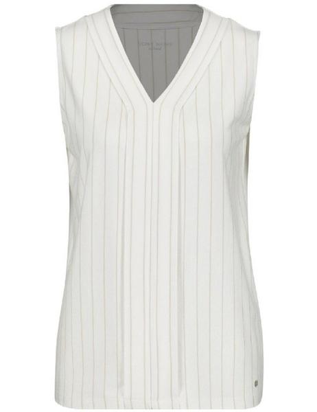 T-SHIRT 1/2 ARM - 09096/ECRU/WEISS STREIFEN