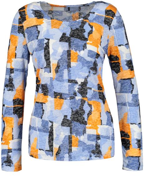 T-SHIRT 1/1 ARM - 08069/BLAU/ROT/ORANGE DRUCK