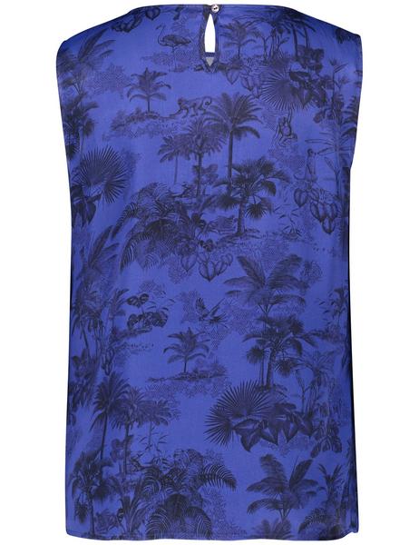 BLUSE OHNE ARM BASIC FIT - 08090/BLAU/ECRU/WEISS G