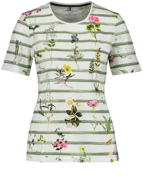 T-SHIRT 1/2 ARM - 05097/GRUEN/ECRU/WEISS STREIFEN