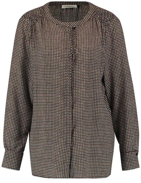 BLUSE 1/1 ARM CASUAL FIT - 01078/SCHWARZ/BRAUN DRU