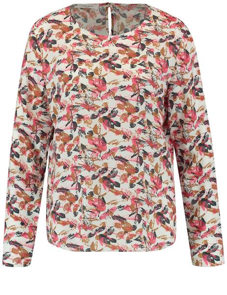 BLUSE 1/1 ARM BASIC FIT - 09069/ECRU/WEISS/ROT/ORA