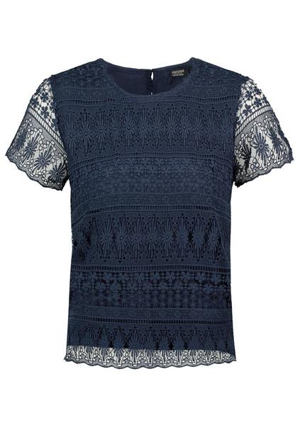 DOB Shirt,kurzarm,Rundhals,Schlitz - 19400/stormy