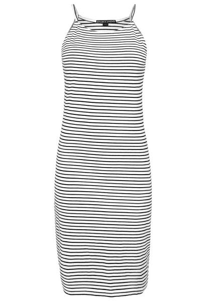 Kleid, MIDI, innen Paspeln am Aussc - 22000/STRIPE