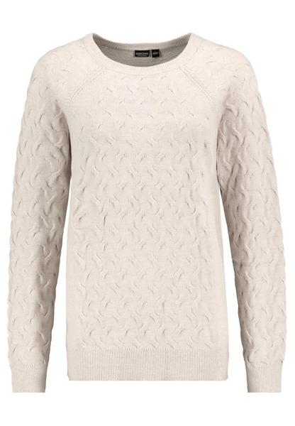 DOB Pullover, langarm, Rundhals mit - 20200/beige