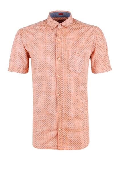 HEMD REGULAR FIT 1/2 ARM - 23A9/orange AOP