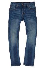 Regular Fit Jeans aus Baumwolle mit Lederdetail