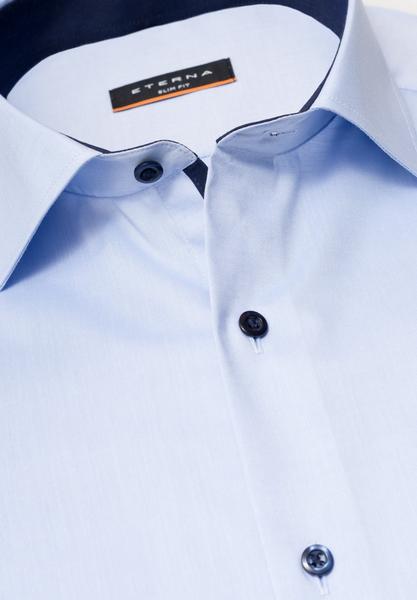 ETERNA LANGARM HEMD SLIM FIT STRETCH HELLBLAU UNIFARBEN