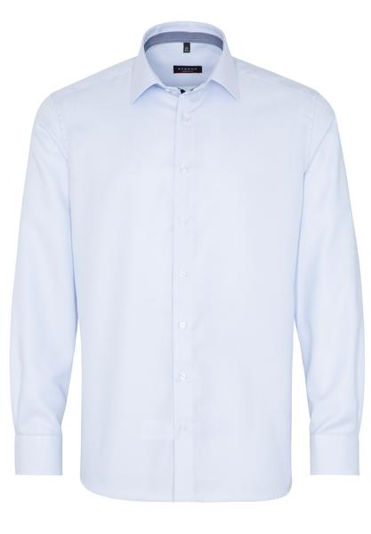ETERNA LANGARM HEMD MODERN FIT TWILL HELLBLAU STRUKTURIERT
