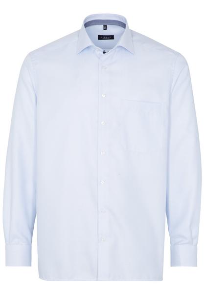 ETERNA LANGARM HEMD COMFORT FIT TWILL HELLBLAU STRUKTURIERT