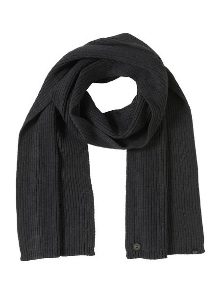 Schal uni - 2572/black grey melange