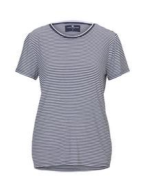 Damen T-Shirt - 622/blau-mittel-Ringel