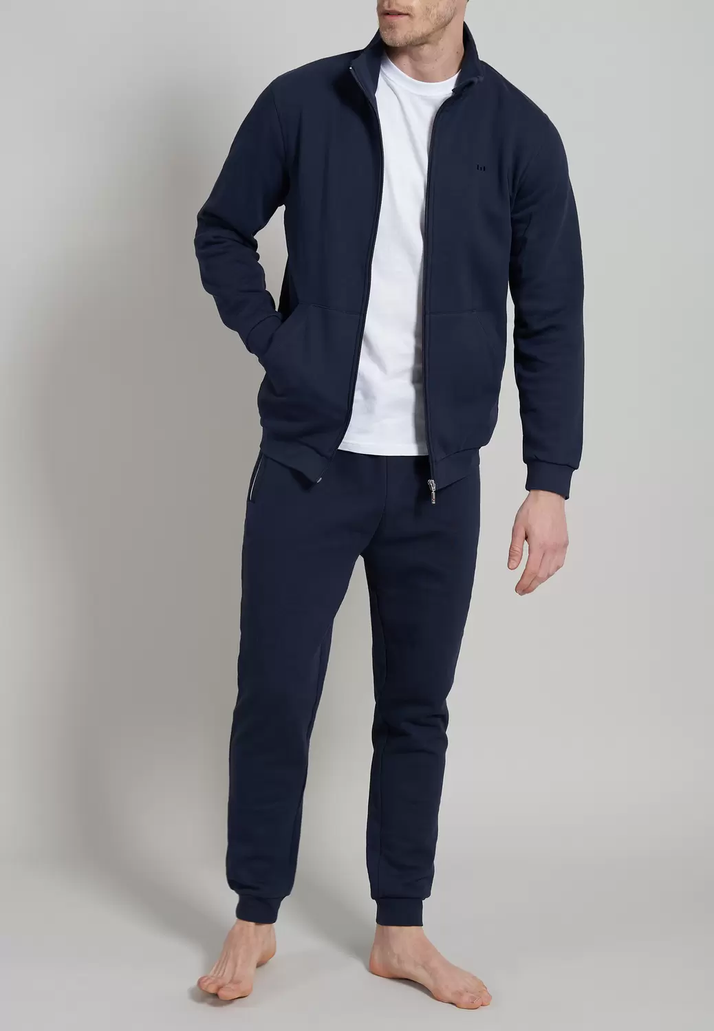 Homewear Anzug - 630/blau-dunkel-uni