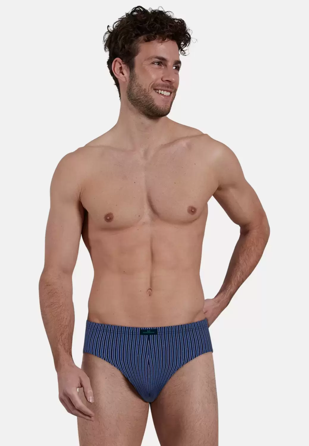 Sport Slip, blau-mittel-Streifen