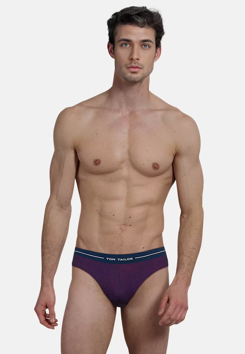 Mini Slip, rot-dunkel-Allover