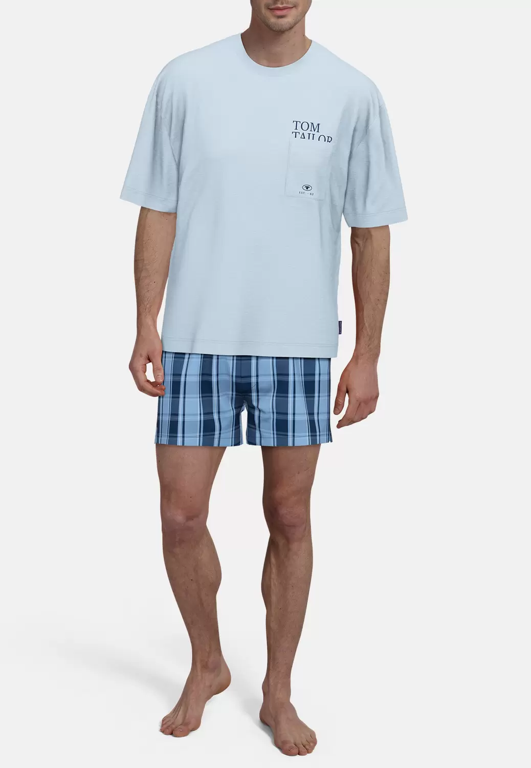 Shirt, 1/2 A., Rundhals - 640/blau-hell-uni