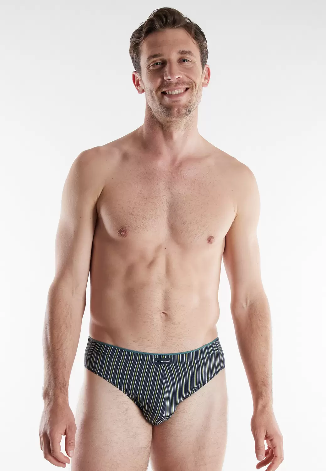 Mini Slip, grün-mittel-Streifen