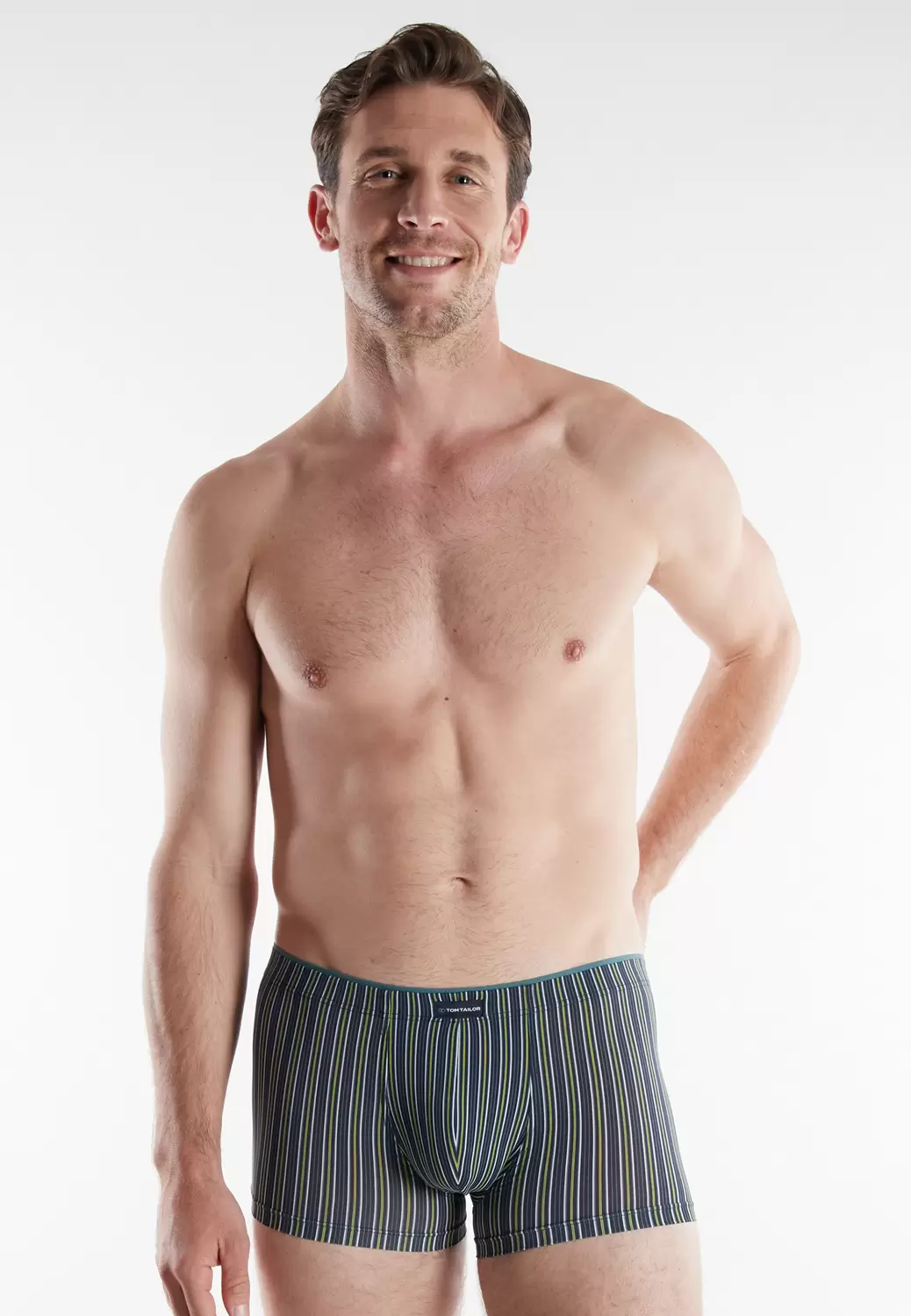 Hip Pants, grün-mittel-Streifen