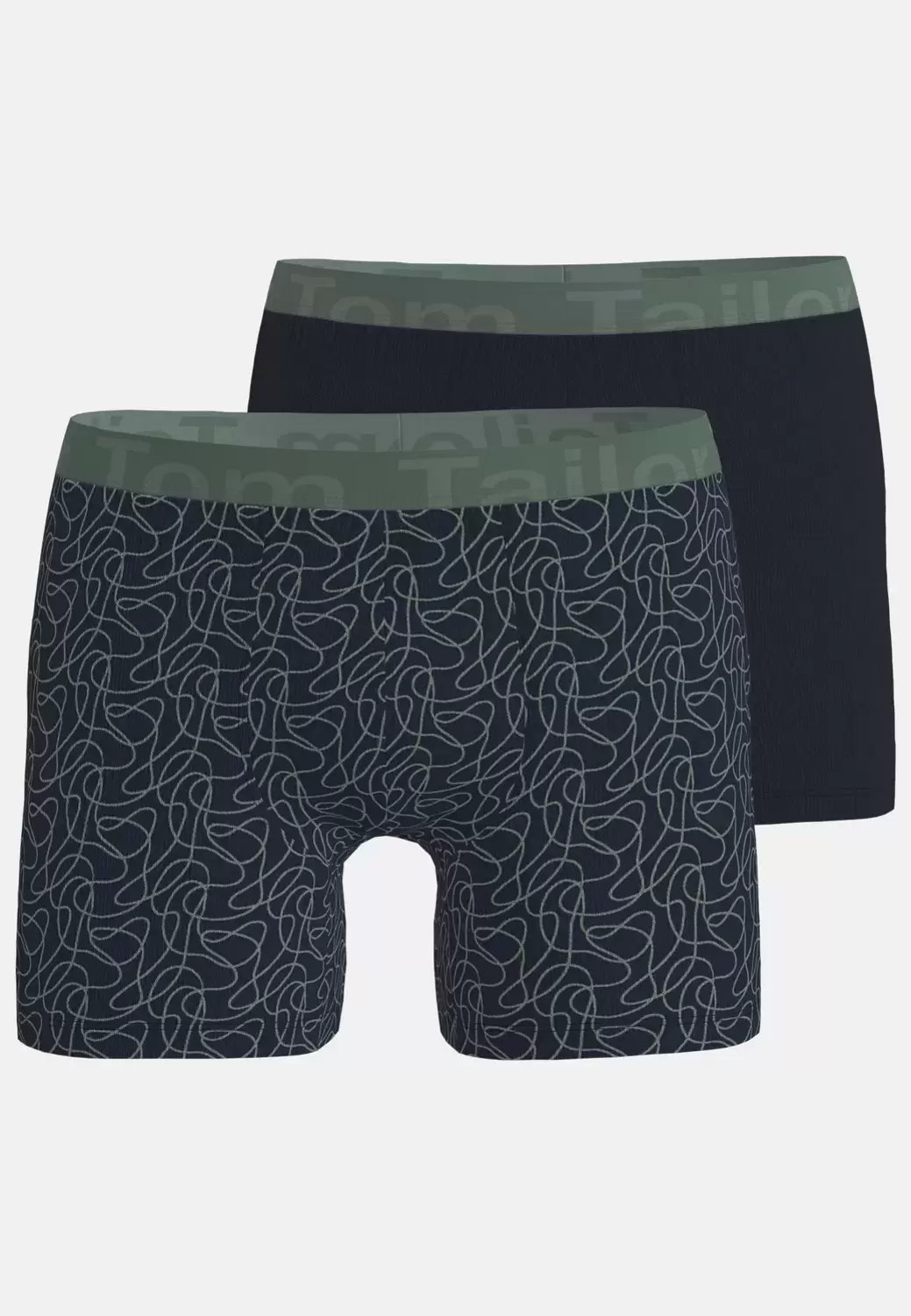 Long Pants 2er Pack, blau-dunkel-Allover