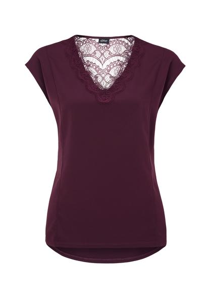 T-SHIRT KURZARM - 4981/burgundy kiss