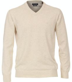 Pullover mit V-Ausschnitt unifarben 004430