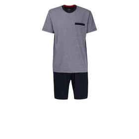 Shorty Rundhals - 621/blau-mittel-melange