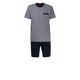 Shorty Rundhals - 621/blau-mittel-melange