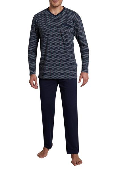 Pyjama, V-A., offen - 689/blau-mittel-multicolor2