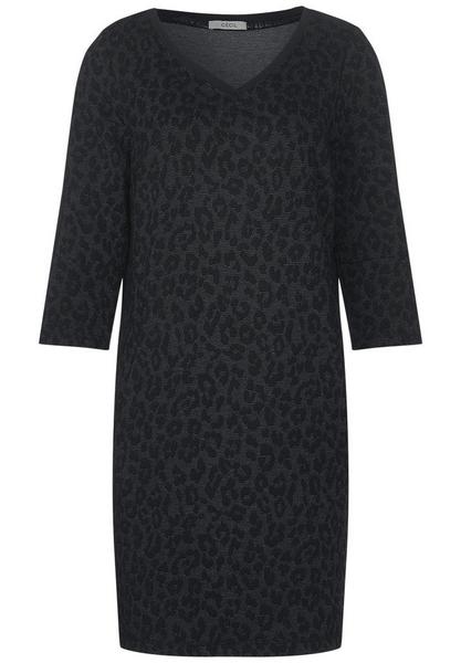 Jersey Leo Jacquard Dress - 20001/Black