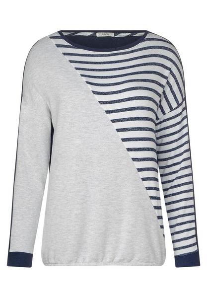 TOS Stripe melange patchwork - 30128/deep blue