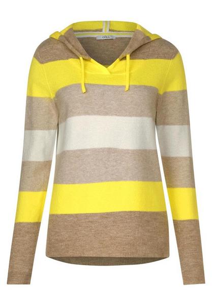 Striped Hoody Pullover - 32112/fresh yellow melang