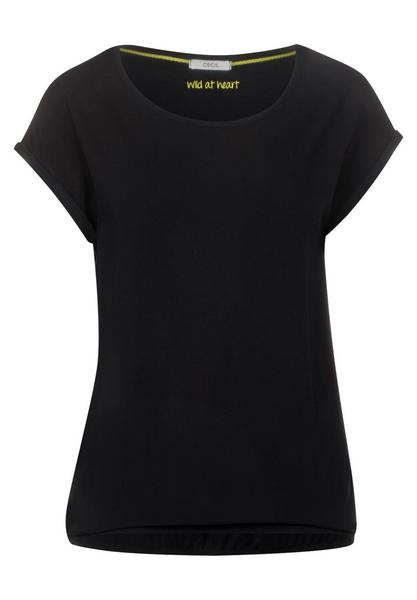 EOS_Solid Mat Mix Shirt - 10001/Black