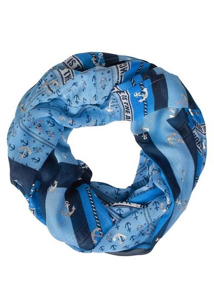 TOS Patch And Foil Print Loop - 30128/deep blue