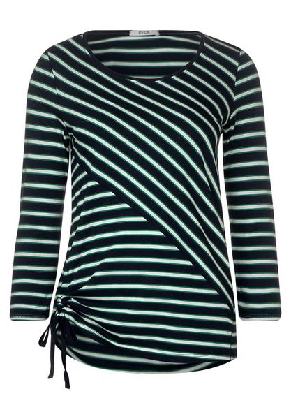 TOS Patchwork Stripe T-Shirt - 30128/deep blue