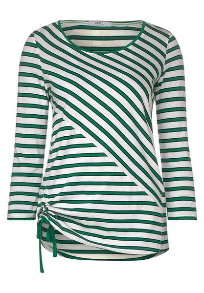 TOS Patchwork Stripe T-Shirt - 30125/pure off whit