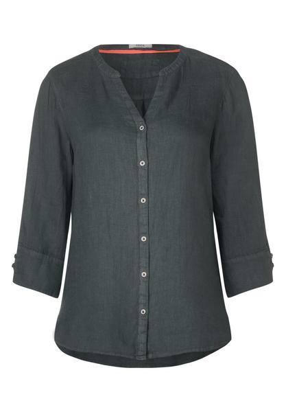 LINEN_3/4 Blouse - 11687/slate green