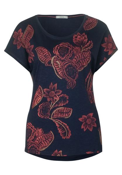 TOS Placed Flower Shape - 30128/deep blue