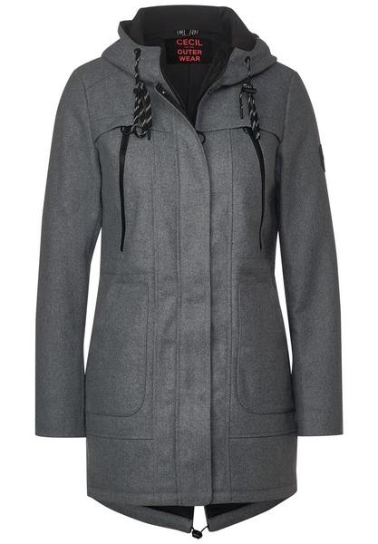 Sportive Wool Coat - 10552/dark grey melange