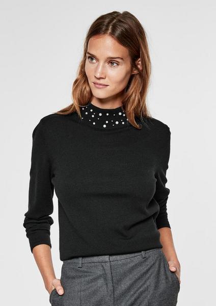 PULLOVER LANGARM - 9999/secret black