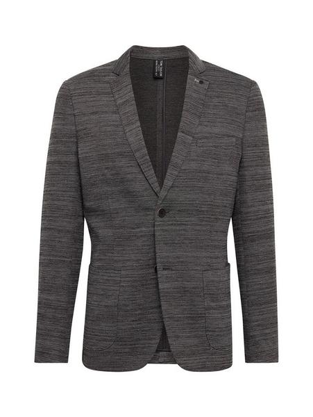 slub pique 2 tone blazer - 13066/Black White Slub