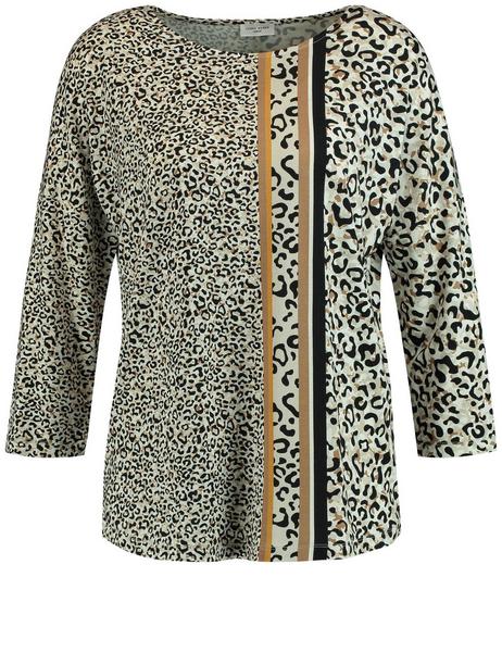 T-SHIRT 3/4 ARM - 09018/ECRU/WEISS/SCHWARZ DRUCK